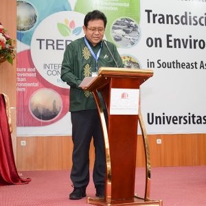 Prof. Masayuki Sakakibara gave his opening speech at TREPSEA2018